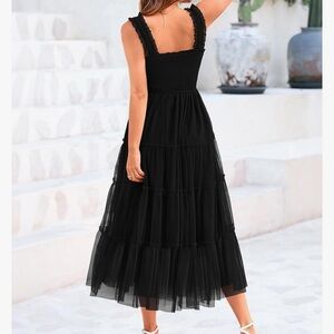 Amazon Black Tiered tulle dress
